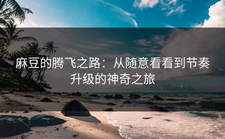 麻豆的腾飞之路：从随意看看到节奏升级的神奇之旅