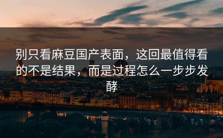 别只看麻豆国产表面,这回最值得看的不是结果,而是过程怎么一步步发酵 别只看麻豆国产表面,这回最值得看的不是结果,而是过程怎么一步步发酵